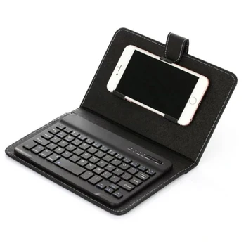 

Hot Portable Wireless Keyboard Case PU Leather Wireless Bluetooth 3.0 Keyboard Protective Mobile Phone with Bluetooth Keyboard