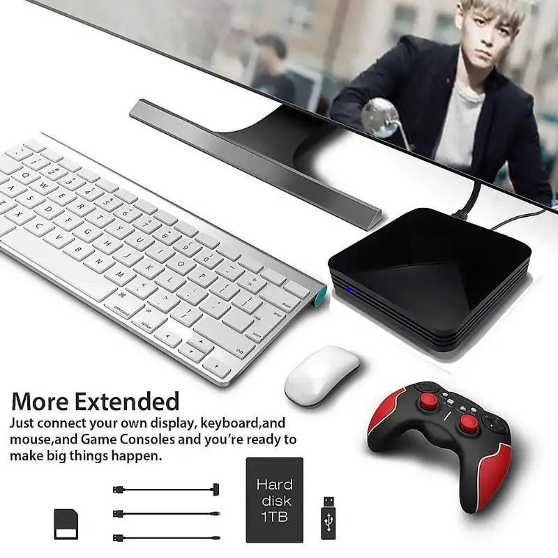 X5 S905X Android 7.1.2 Smart tv Box 1 ГБ ОЗУ 8 Гб ПЗУ WiFi мини-приставка макс до 32G HDMI 2,0 максимум 4К@ 60fps Google Play
