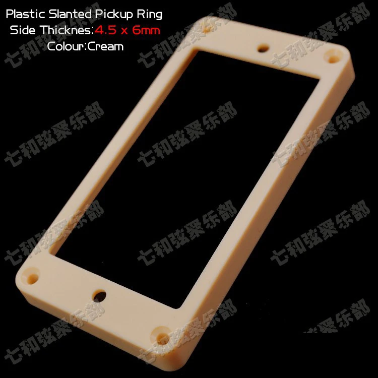 

2 Pcs Cream Plastic Slanted Double Coil Pickup Ring for Electric Guitar, (4.5mmx6mm) SL-CR