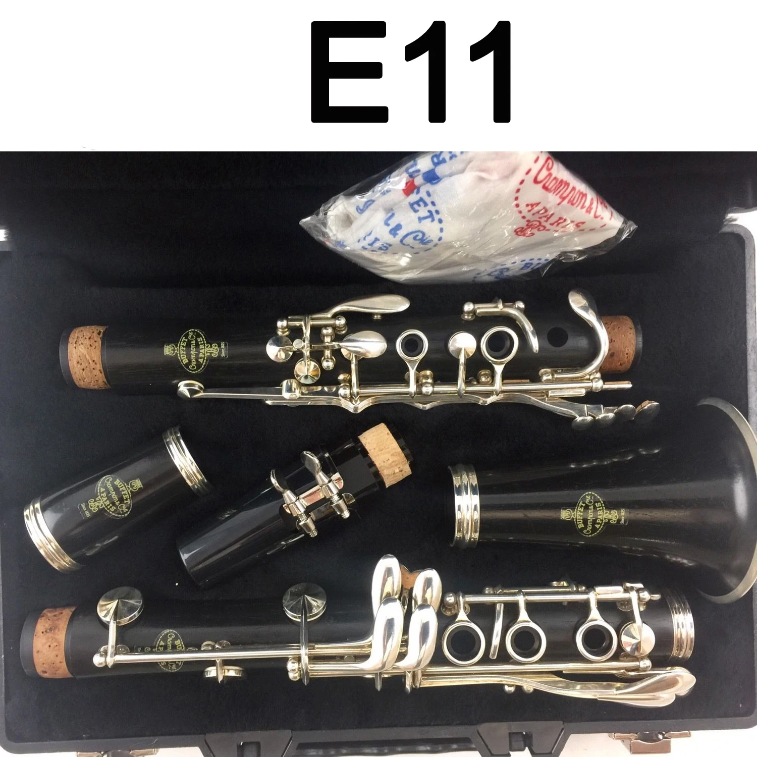 New Intermediate Professional Wood Clarinet E11 Mouthpiece Accessories Sandalwood Ebony Professional Student Model Bakelite