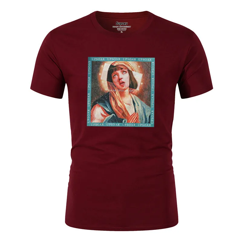 2019 Virgin Mary Men's T-Shirts Summer Hip Hop Tees Printed Short Sleeve Tshirts Boy Casual Loose Tops Tees 2019 Virgin Mary Men's T-Shirts Summer Hip Hop Tees Printed Short Sleeve Tshirts Boy Casual Loose Tops Tees