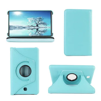 

360 Degrees Rotating PU Leather Smart Shell Cover for Samsung Galaxy Tab 4 7.0 Inch(T230) Tablet Protective Case @M23