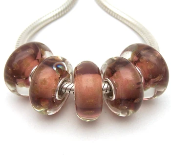 

YG87 5X 100% Authenticity S925 Sterling Silver Beads Murano Glassbeads beads Fit European Charms Bracelet diy jewelry Lamp-work