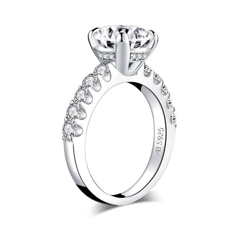 AINUOSHI 925 пробы серебро 2.65ct круглая огранка Halo обручальное кольцо имитация бриллианта Свадебные 9,0 мм свадебные ювелирные кольца подарок