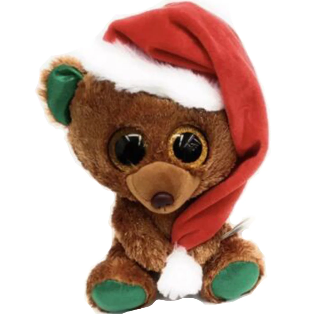 

Pyoopeo Original Ty Boos 6" 15cm Nicholas the Bear Plush Regular Soft Stuffed Animal Teddy Collection Doll Toy with Heart Tag