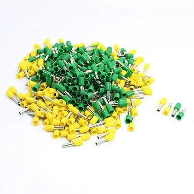

14 AWG Cable E2508 Yellow Green Sleeve Pre Insulative Ferrules Terminals 380Pcs