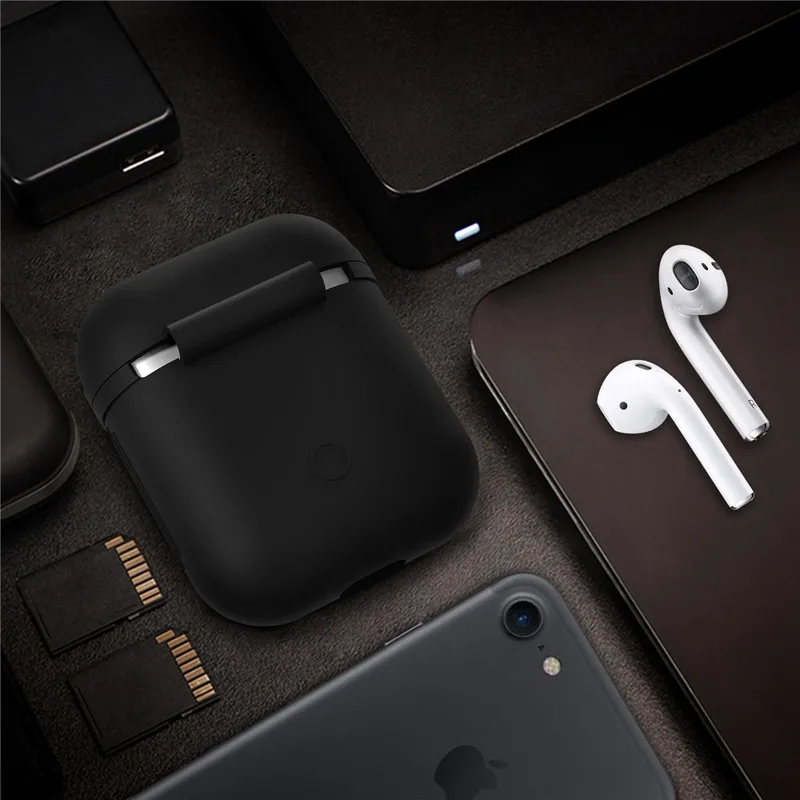 Мягкий силиконовый чехол, наушники для Apple Airpods, Bluetooth, беспроводные наушники, коробка для телефона Air Pods, вкладыши наушников, сумка