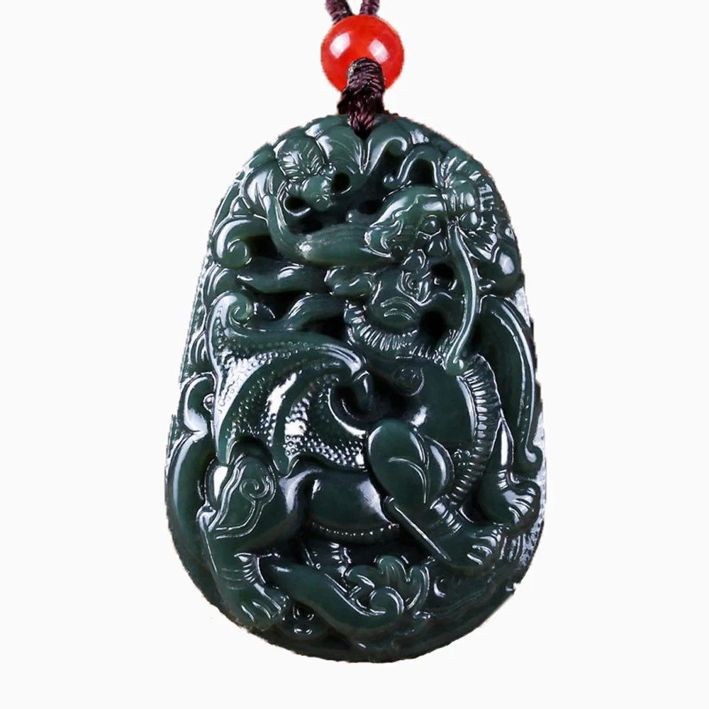Кулон Kirin XinJiang HeTian Jade, дропшиппинг, амулет, летающий, kylin Nephrite, ожерелье для женщин и мужчин, подарки