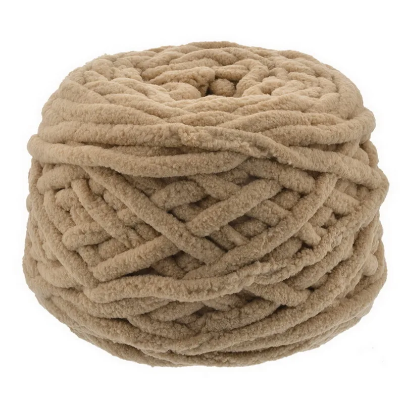 Khaki 5pc DIY шарф тапочки шляпа линия мягкая пряжа 7-8 мм диаметр одинарная пряжа грубая шерсть игла одеяло Вязание массивная буксировочная пряжа Новинка - Цвет: Khaki 5pc