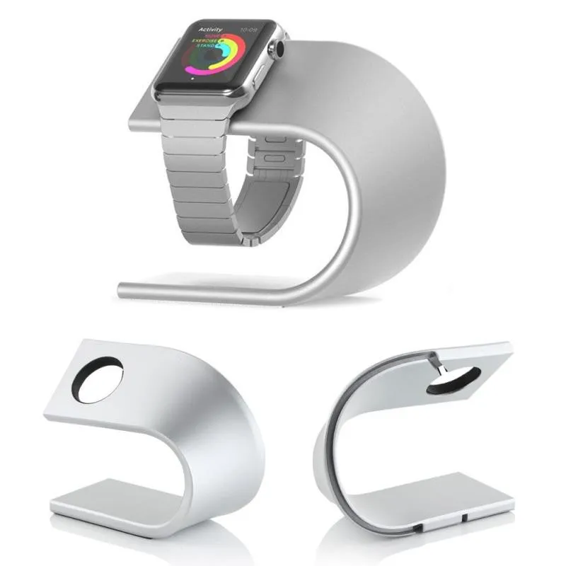 U Type Watch Charging Holder Stand Docking Station Voor for Apple Watch 5 4 Iwatch 44mm Aluminium Alloy Desk Dock for Applewatch bedside phone holder