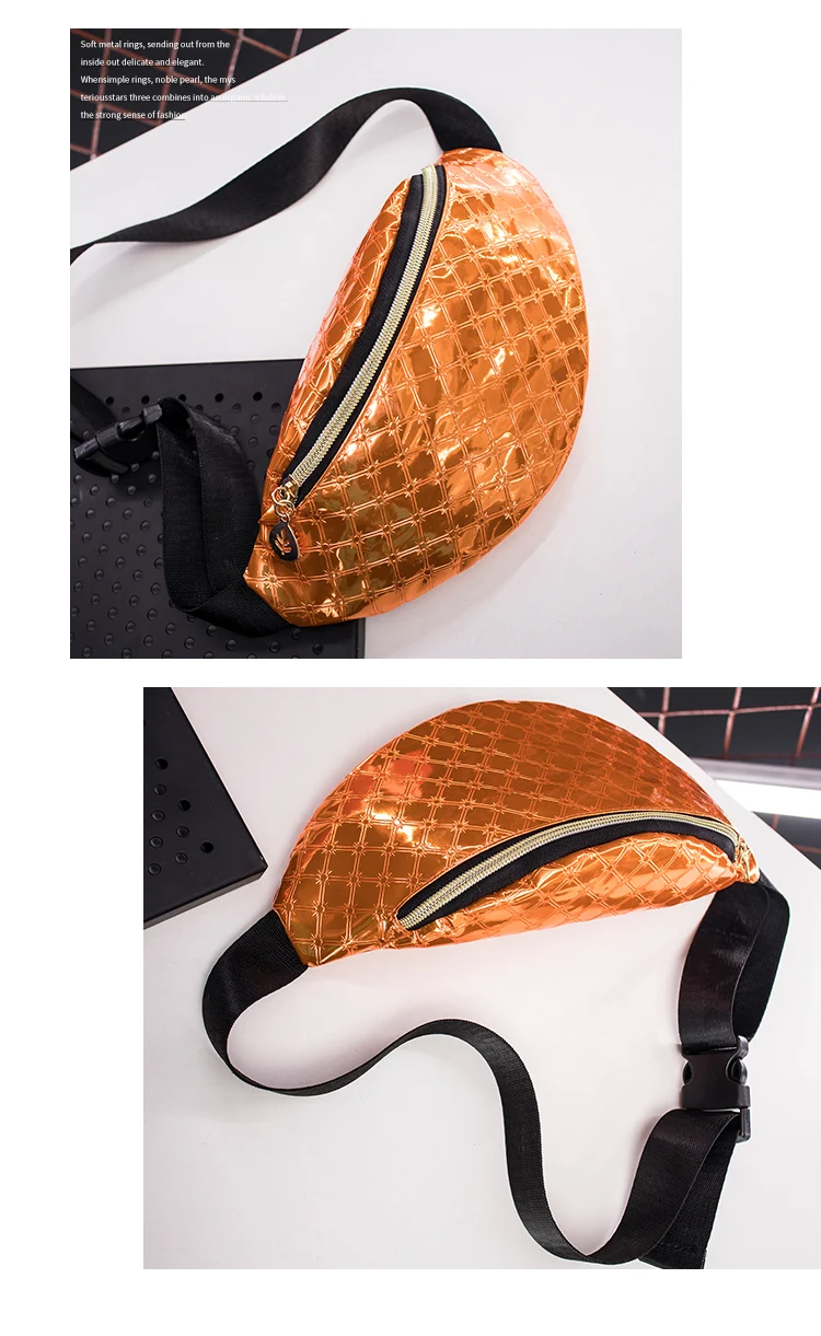 Vento Marea голографическая поясная сумка женская спортивная поясная сумка Женская поясная сумка черный корейский стиль поясная сумка Лазерная грудь телефонные чехлы