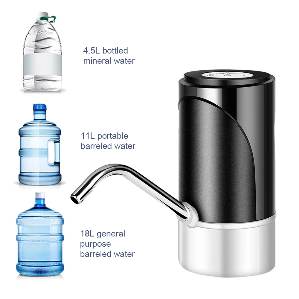 Rrunzfon Botella hogar Dispensador de Agua portátil Compacto de Agua Potable de la Bomba cuantitativa de efluentes Cambie 1pc Azul Modelo Inteligente 