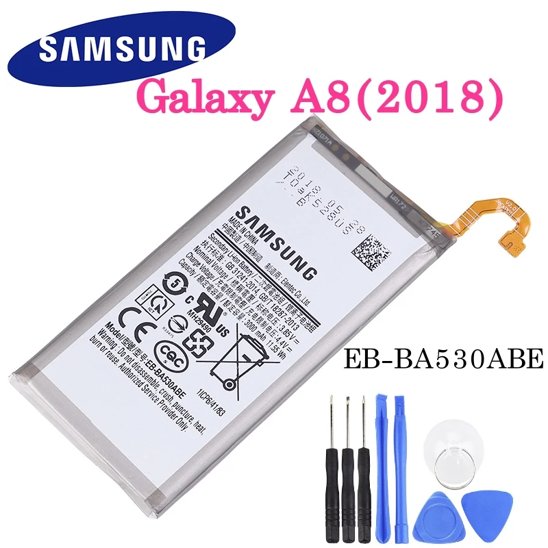 Оригинальная запасная батарея для телефона Samsung Galaxy A8 2018 (A530) A530 EB BA530ABE 3000