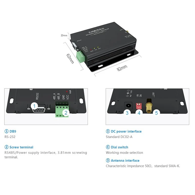 E34-DTU-2G4H27 полный дуплекс RS232 RS485 nRF24L01P 2,4 ГГц 500 МВт IoT uhf беспроводной приемопередатчик приемник радиочастотный модуль