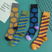 Хлопковые носки с геометрическим рисунком; теплые женские носки в стиле хип-хоп; забавные носки-лодочки; Kawaii Art Happy Japanese; Дышащие Модные Повседневные носки