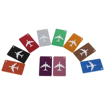 

7PCS/lot Aluminium Alloy Luggage Tags Travel Accessories Baggage Name Tags Suitcase Address Label Holder