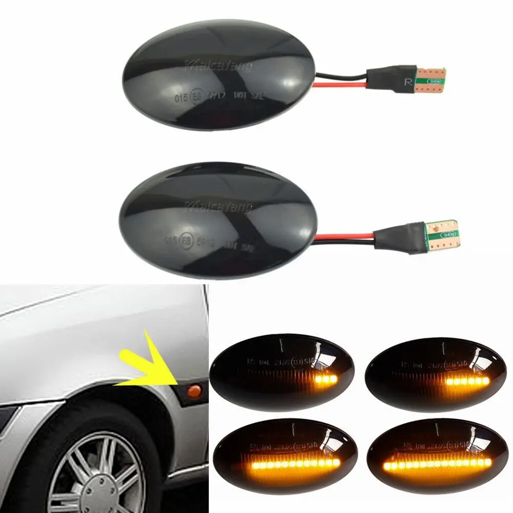 

2PCS Side Marker Indicator Dynamic Blinker Flowing LED Turn Signal Lights For Ford Transit Tourneo MK6 MK7 2000-2014
