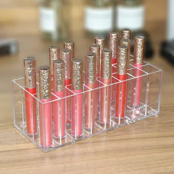 

Lip Gloss Holder Organizer, 24 Spaces Clear Acrylic Makeup Lipgloss Display Case