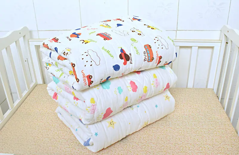 Детское одеяло 110x110 см, Марлевое хлопковое детское постельное белье, мягкое одеяло для детского сада, покрывало для кровати, для новорожденных мальчиков и девочек