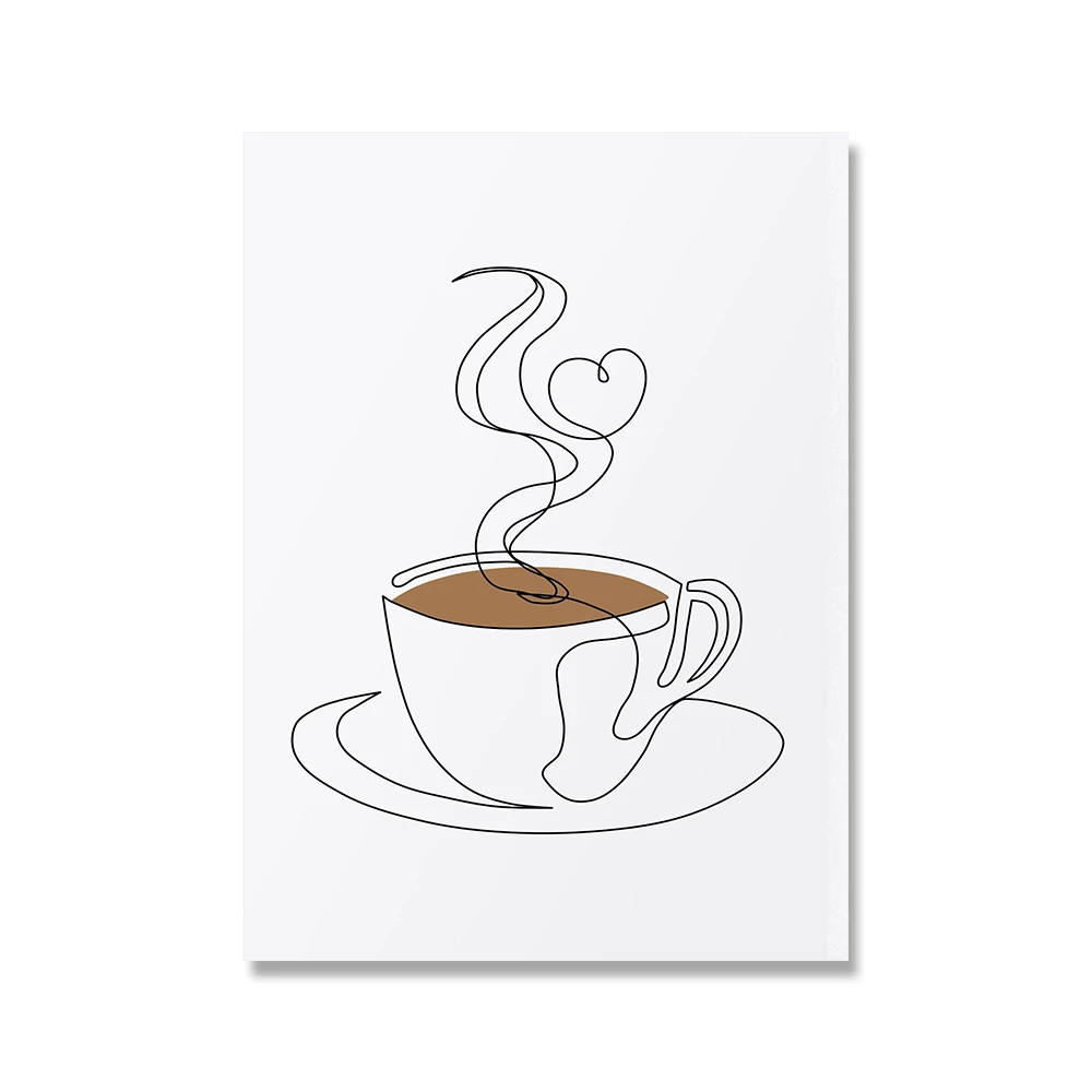 Coffee Minimalist Cups Wall Art Pictures Coffee Hut