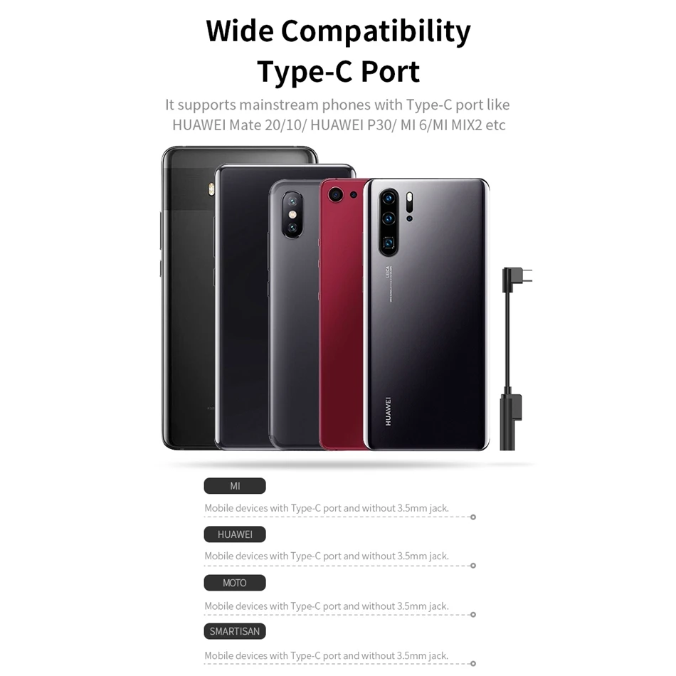 ROCK type C до 3,5 мм Aux аудио зарядный адаптер для huawei mate 20 P30 Xiaomi samsung type-C OTG конвертер зарядное устройство USB C адаптер