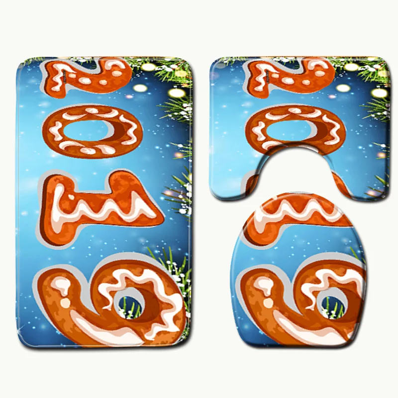 Zeegle Противоскользящий водопоглощающий ковер для пола, коврик для ванной, коврик для туалета из микрофибры, коврик для душа, 3 шт., коврики для душа, набор ковриков