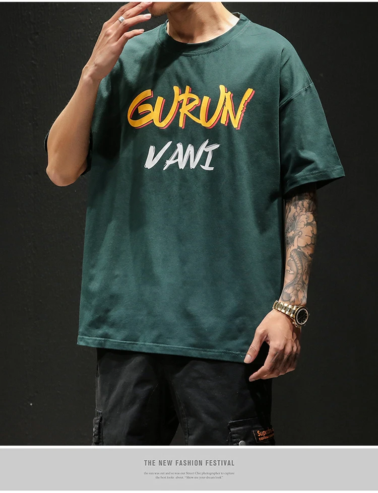 Nice Summer T-Shirts Men Letter Printed Short Sleeve TShirt Men Tee Shirt Men Vogue Fashion Round Neck T Shirt Men