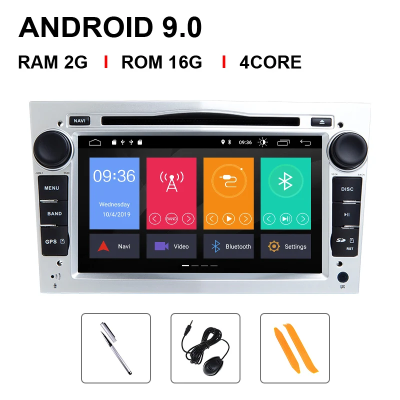 2 Din Android 9,0 автомобильный DVD мультимедийный плеер для Opel Astra H Vectra C Zafira b Corsa C D G Meriva Vivaro gps навигация радио4 ГБ - Цвет: 4 Core 16 ROM
