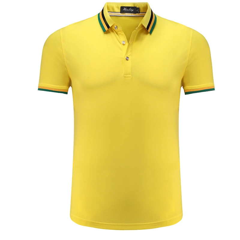 Egg yellow Мужские и женские рубашки поло с индивидуальным логотипом - Цвет: Egg yellow