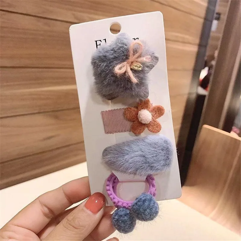 set 10 5 компл./лот Рождественские футболки для новорожденных и детей Головные уборы принцессы резинка для волос с помпонами заколка для волос, набор год для девочек заколка для волос Заколки для волос Детский подарок - Цвет: set 10
