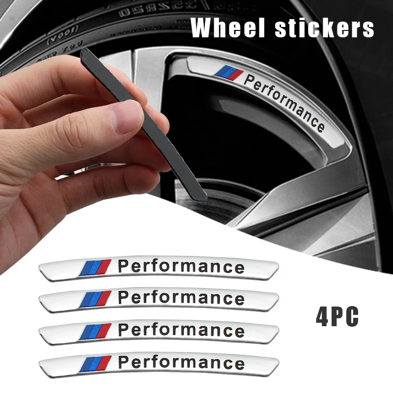 4/8x Car Decal Sticker Wheels Rims Racing Performance For BMW e46 e90 e60 e39 f10 f30 e36 f20 X1 X3 X5 Accessories | Автомобили и