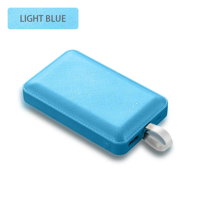 Blue 20000 мАч Внешний аккумулятор с кабелем для Xiaomi Mi, портативный внешний аккумулятор, внешний аккумулятор, зарядное устройство для iPhone, samsung, мобильный телефон - Цвет: Blue