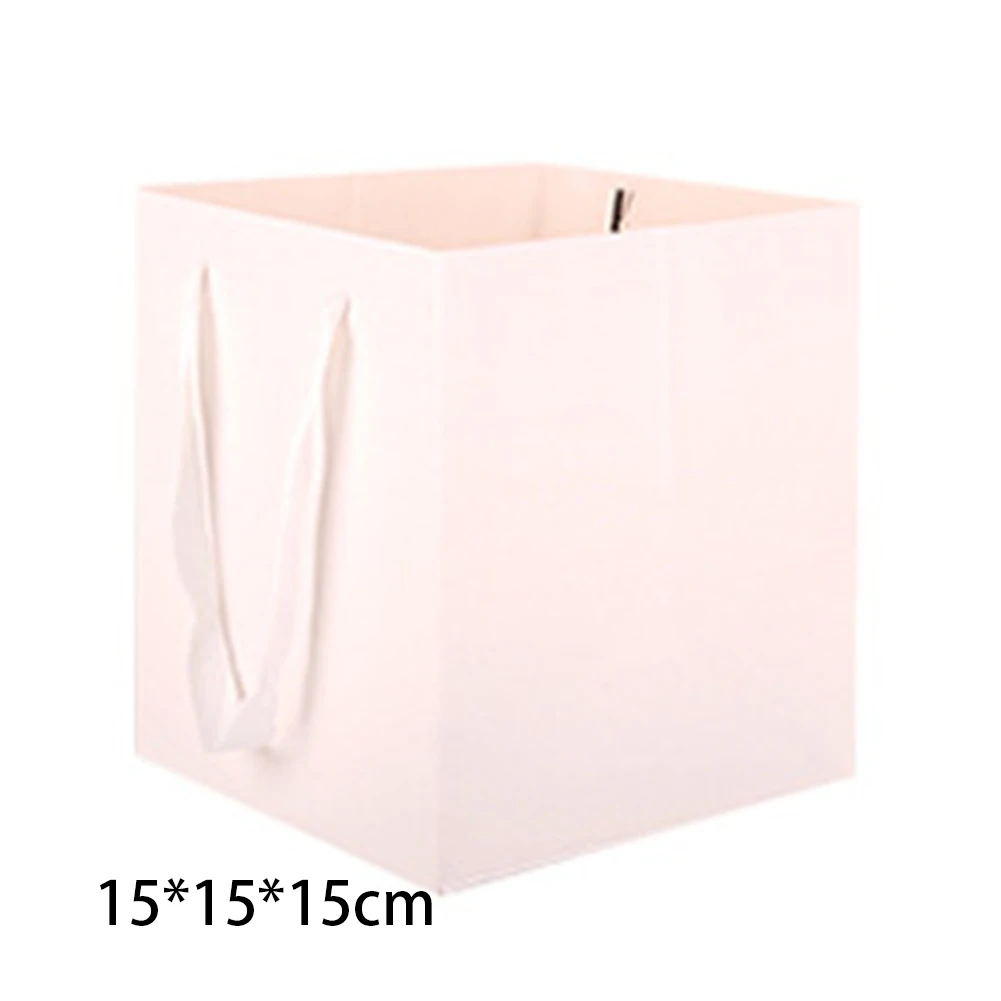 6 шт цветы свадьба экологичный подарок многофункциональная бумага мешок квадратный нижний хлеб водонепроницаемый с лентой ручки конфеты вечерние
