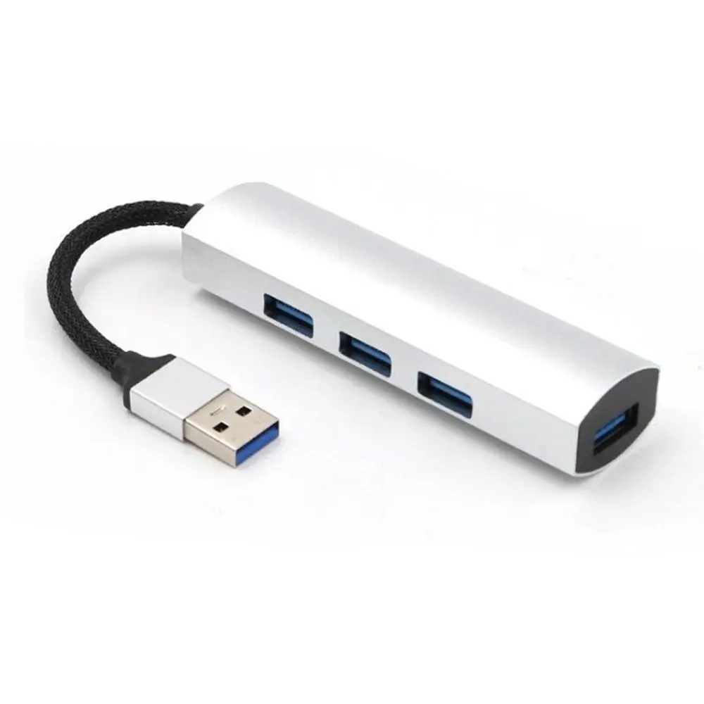 4 порта алюминиевый usb-концентратор USB 3,0/type C сплиттер USB-C адаптер для Macbook Pro Air Surface pro 6 huawei matebook Hub высокая скорость - Цвет: USB3.0 Sliver