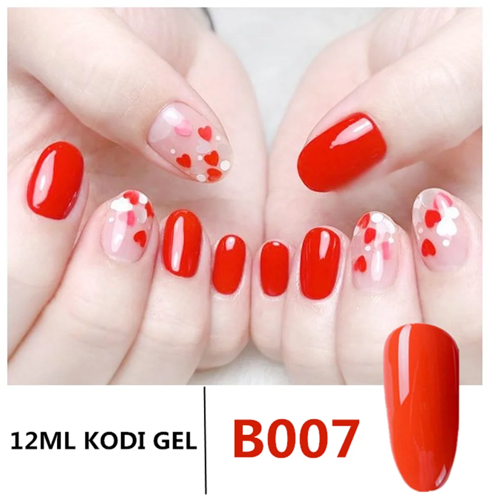 Kodi гель 12 мл винно-красный УФ-гель для ногтей Гибридный лак все для маникюра Полупостоянный Чистый гель для ногтей