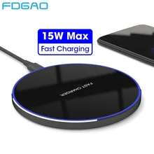 15 Вт Быстрое беспроводное зарядное устройство док-станция для iPhone 11 Pro X XR XS MAX Qi type C Быстрая зарядка для samsung S9 S10 Note 10 Xiaomi Mi 9