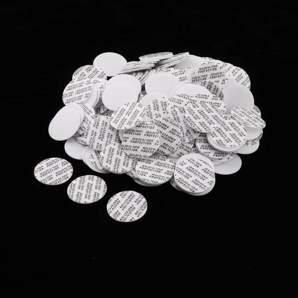 200 Pieces Lots Foam Tamper Seals 25mm Pressure Sensitive Caps Liners For Bottle Jars, Tamper Proof, Sealed for your Protection