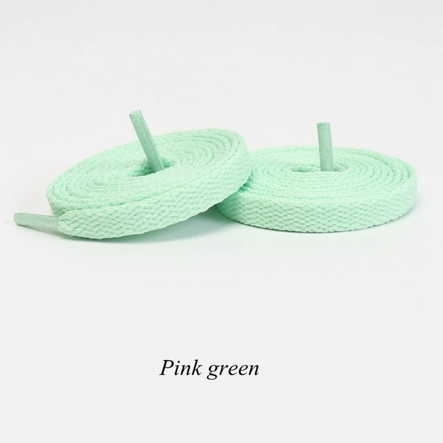 1 Pair Flat Shoelaces Classic Shoe Laces Fit Fashion Solid Sports Shoelace Casual Unisex Shoe Strings Shoe Accessories AF1 pink green