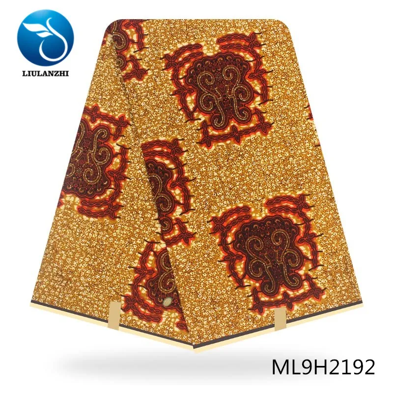 ML9H2192 LIULANZHI африканские Анкара воск ткань принт платье шитье хлопок Голландский Настоящий Воск 6 ярдов Анкара tissu ML9H2191-2207 - Цвет: ML9H2192