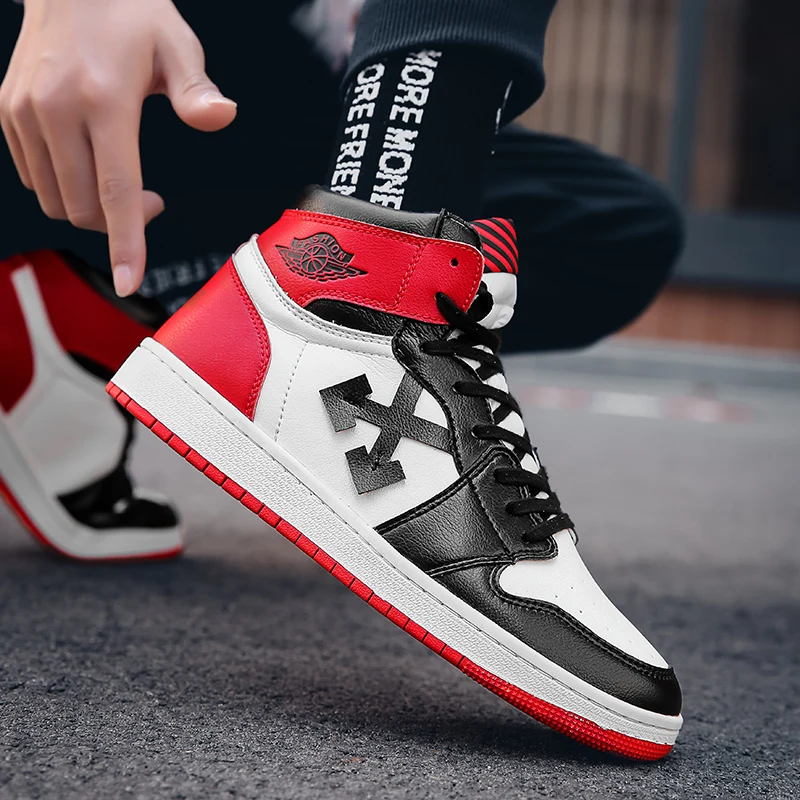 2019 мужские баскетбольные кроссовки AJ 1 цвета белый красный All Star JD Forces спортивные