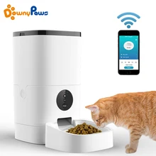 4/6L Smart Pet Feeder Voor Katten Wifi Automatische Kat Feeder Grote Capaciteit Droog Kattenvoer Dispenser Hond Vending machine Met Record