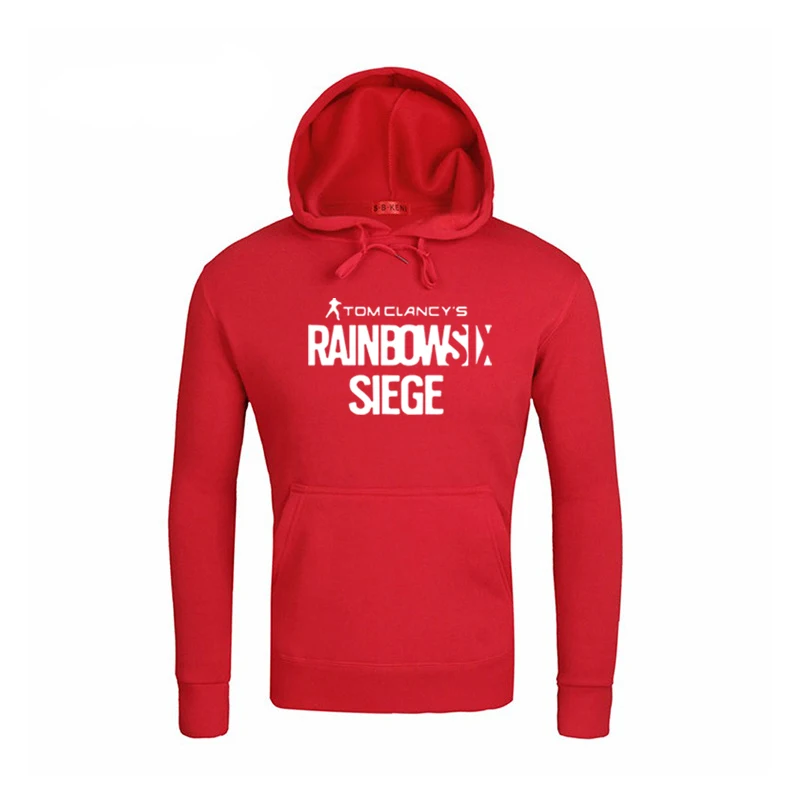 Rainbow six siege Hoodie Men Autumn Winter harajuku hoody Fleece sweatshirt hiphop tracksuit New Fashion Mens Hooded Sweatshirts