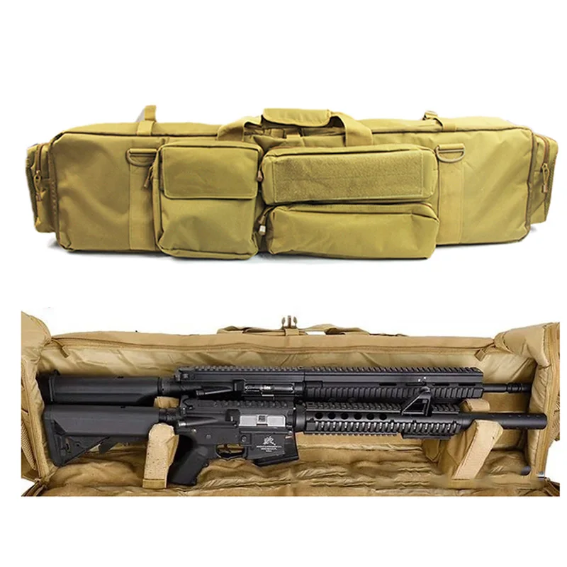Сумка для ружья, рюкзак, двойная винтовка, сумка, чехол для пилы M249 M4A1 M16 AR15, страйкбольный карабин, сумка для переноски, чехол с плечевым ремнем
