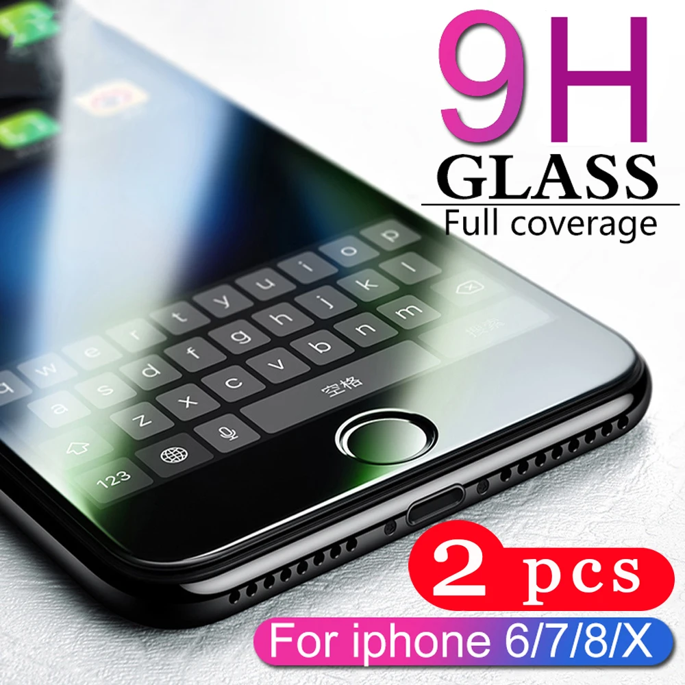 9H закаленное стекло для iphone 11 pro XR X XS MAX 7 8 plus Защитная пленка экрана телефона 6 6S 5 5S