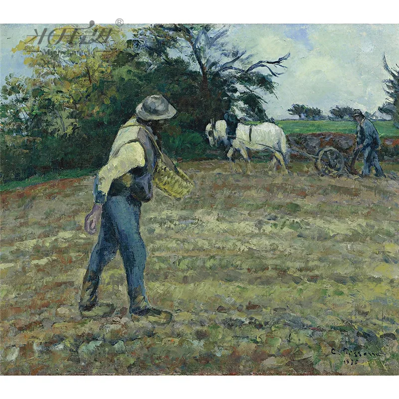 JP0273 毕沙罗-在蒙福科皮埃特播种的农夫 (1)