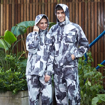 

Adult Waterproof Pants Jacket Raincoat Women Travel Outdoors Electric Motorcycle Rain Coat Men Impermeables Rain Gear BW50YY