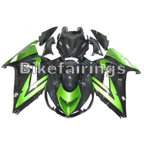 Sportbike зеленый набор для черного корпуса для Kawasaki ZX14R 2006 2007 2008 2009 2010 2011 литья под давлением мотоциклы крышки