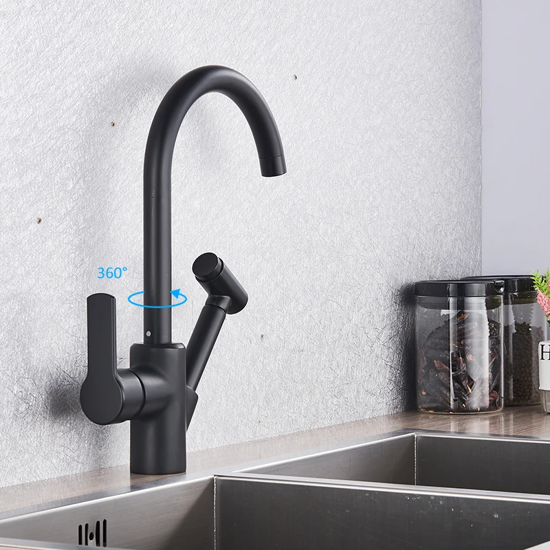 matte black kitchen faucets pull out kitchen sink faucet single handle mixer tap hot cold kitchen sink facuet mixer tap2