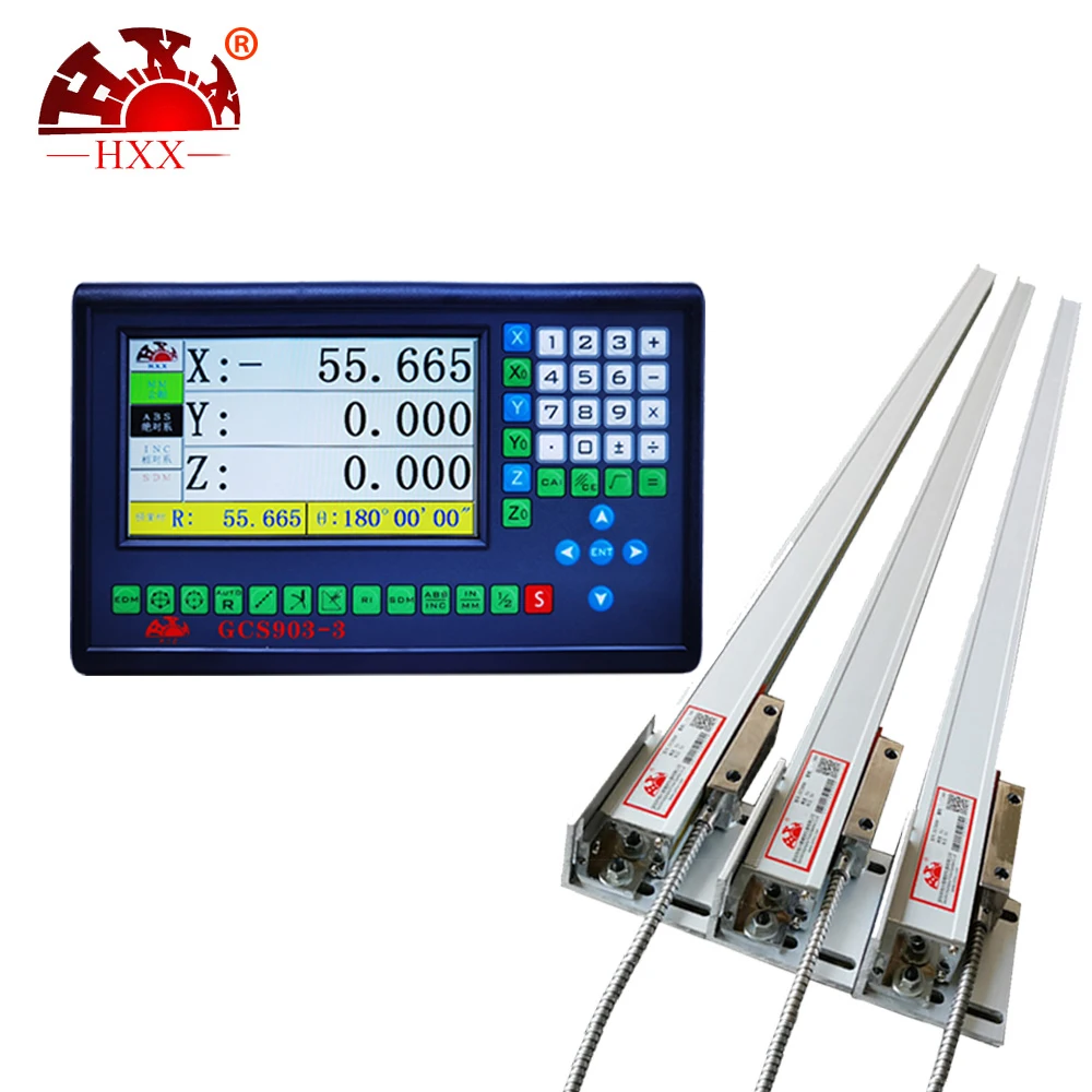 3 Axis LCD DRO Digital Readout Complete Set Multilingual And 3 Pieces