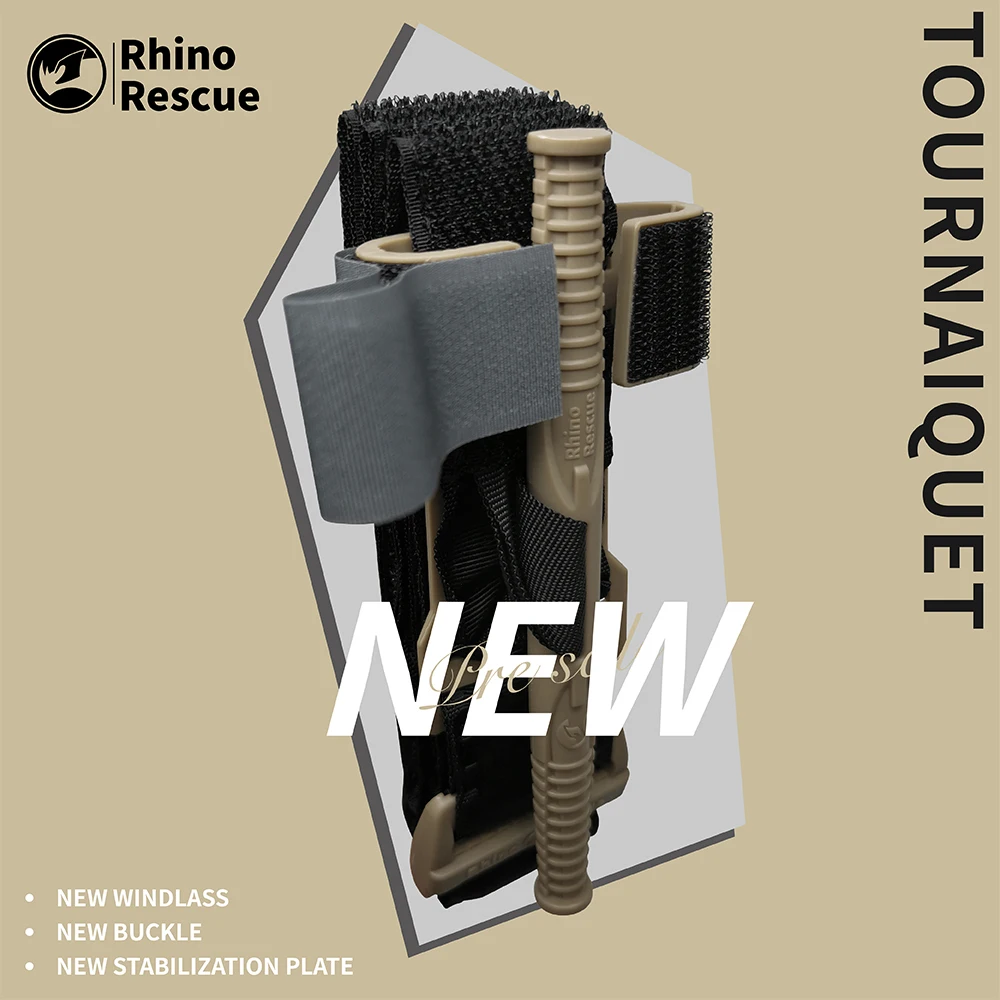 RHINO Tactical Rescue Rapid Hemostatic Control Equipment Single-Handed Application for Outdoor Hiking Emergency